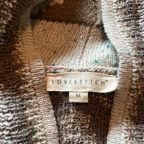 EUC Lovestitch Medium sweater cardigan Neutral colors - Picture 7 of 10